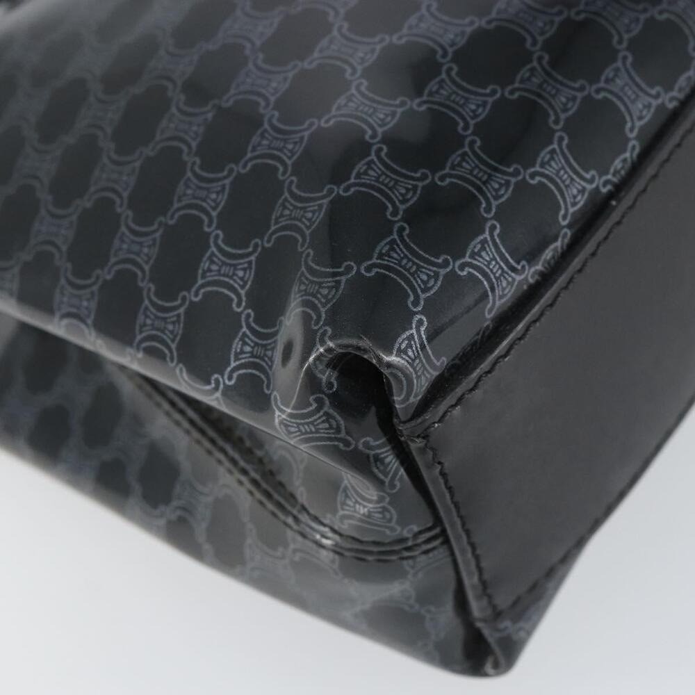 CELINE Macadam Canvas Hand Bag Vinyl Black Auth ti3537 - Picture 14 of 16